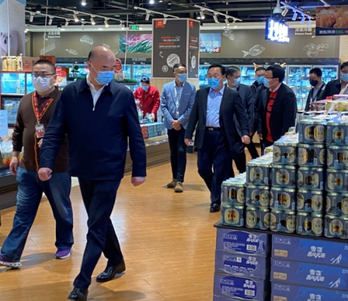 陕西省委副书记、省长刘国中视察华润万家朱雀南路店